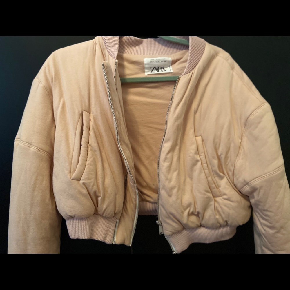 Zara Pink Over Puffed Sweater